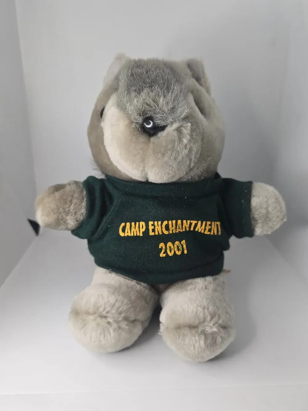 Camp Enchantment 2001 Plush Wolf Stuffed Animal Souvenir Gray Soft Toy 6